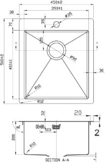 Мойка кухонная Zorg Light BRONZE ZL R 450510 BRONZE