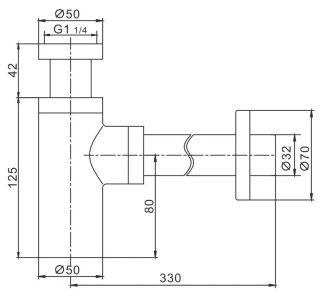 Сифон для раковины Haiba HB80-7 чёрный