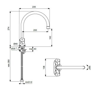 Смеситель Vidima Life BA359AA для кухни
