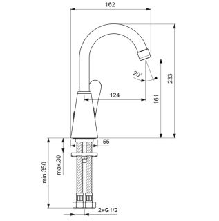 Смеситель Vidima Orion BA364AA для раковины