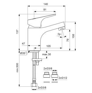 Смеситель Vidima Next BA366AA для раковины