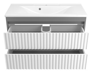 Подвесная тумба под раковину Brevita Balaton BAL-06100-01-012Я 100см белый/серый