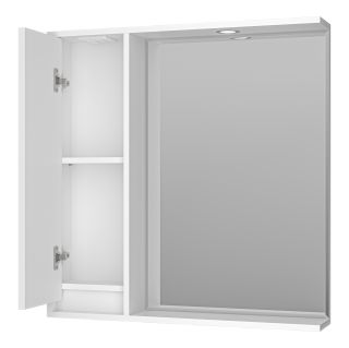 Зеркальный шкаф с подсветкой Brevita Balaton BAL-04080-01-Л левый 80см белый