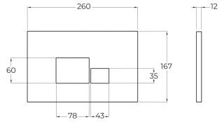 Кнопка смыва BelBagno BB070CR.MAT , матовый хром