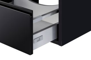 Тумба под раковину Акватон Римини 60см чёрный глянец 1A226601RN950