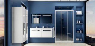 Душевая дверь Ravak Supernova ASDP3-130 00VJ0102ZG Grape профиль белый