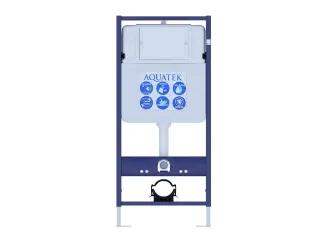 Комплект SET AQUATEK ЛЕЯ Т-0-20 4в1 унитаз с инсталляцией кнопкой и сиденьем микролифт