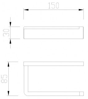 Бумагодержатель ABBER Westen AA1731B чёрный матовый