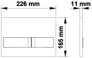 Кнопка смыва Berges Novum хром глянец 040013