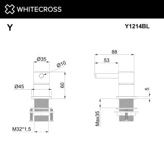Смеситель для раковины WHITECROSS Y1214GLB брашированное золото