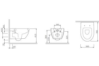 Унитаз подвесной Am.Pm Awe C111738WH