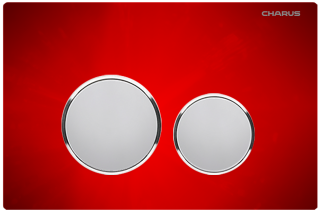 Клавиша смыва Charus Bagliore FP.330.RED.10 красное стекло