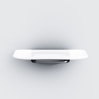 Стеклянная мыльница с настенным держателем Am.Pm Inspire 2.0 чёрный матовый A50A34222