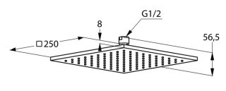 Верхний душ Kludi A-QA хром 6442505-00