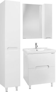 Пенал с бельевой корзиной Bellezza Андрэа 35см левый белый 00000007238