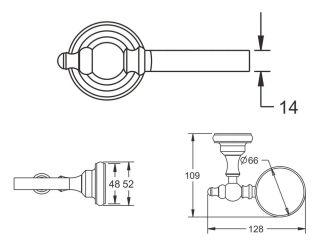 Стакан для ванной комнаты Rose RG1112 хром