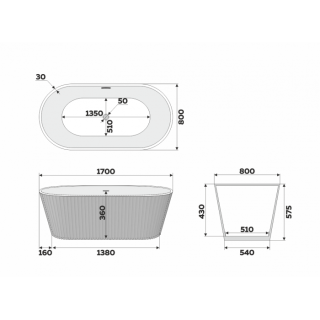 Ванна акриловая Delice Caresse DLR440101P 170х80 розовая матовая