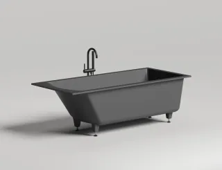 Ванна из искусственного камня Salini Cascata Kit S-Sense 104513GRF 180x80см RAL полностью