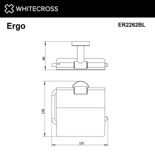 Держатель туалетной бумаги WHITECROSS Ergo ER2262GLB брашированное золото