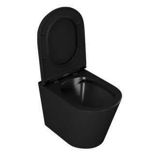 Унитаз подвесной DQ Venice DT1026025 безободковый чёрный