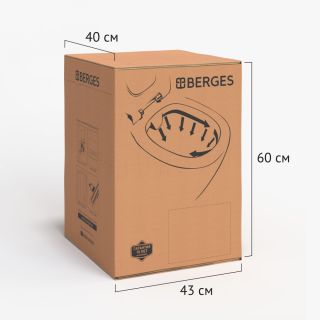 Подвесной унитаз Berges EGO XL Rimless 082141 сиденье EGO XL Slim SO тёмно-зелёный матовый