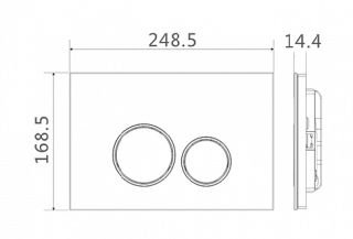 Клавиша смыва Charus Bagliore FP.330.WHITE.10 белый, стекло