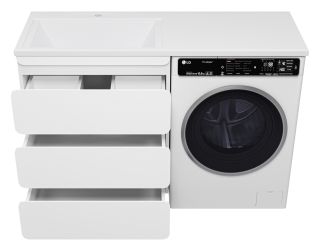 Напольная тумба под раковину Misty Чегет под стиральную машину 70см белый