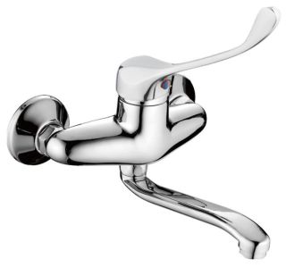 Смеситель для кухни Haiba HB4654 с хирургической ручкой хром