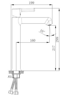 Смеситель для раковины Haiba HB11814 хром