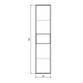 Comforty Шкаф-колонна Бордо 40 см дуб темно-коричневый 00-00007266