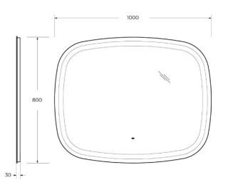 Зеркало Cezares с подсветкой и датчиком движения CEZARES CZR-SPC-MOLVENO-1000-800-MOV