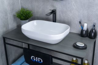 Раковина Gid D1468 51195 накладная белая 50x36x14.5