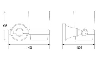 Стакан для ванной комнаты Rose RG1912E золото