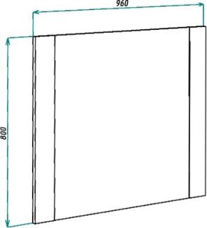 Зеркало Bellezza Лоренцо 100см серебро 00000007026