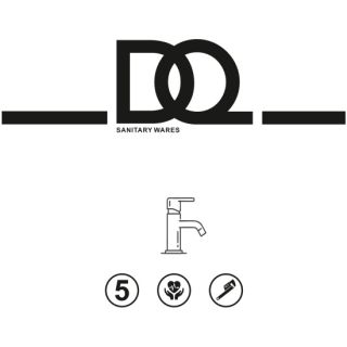 Смеситель для ванны настенный 4 отверстия DQ Bonn хром (DA1704801)