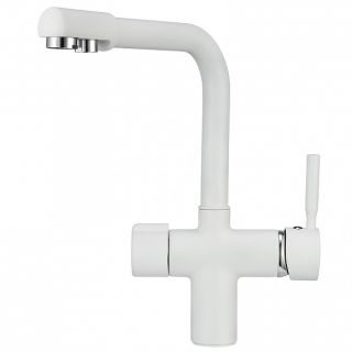 Смеситель для кухни Granula 2088 Арктик+АКС-002 белый