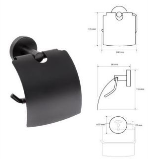 Держатель туалетной бумаги Bemeta Dark 104112010