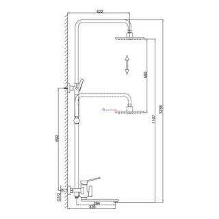 Душевая стойка Frap F2462 черный