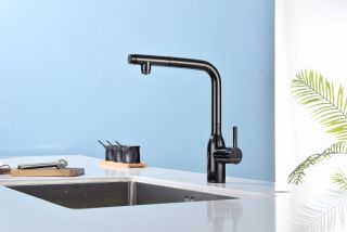 Смеситель для кухни Paulmark Viper Vi213105-GB чёрный глянцевый