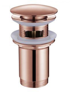 Донный клапан с переливом ABBER AF0010RG розовое золото