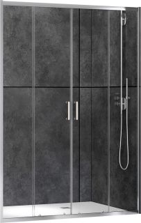 Душевая дверь ABBER Schwarzer Diamant 150см хром AG33150