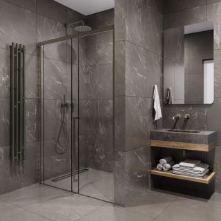 Душевая дверь в нишу Timo T49R 130 см правая никель