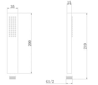 Душевая лейка ABBER белый AF0050W