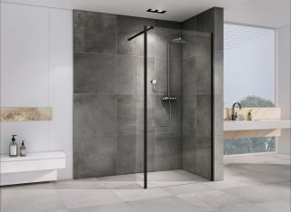 Душевая перегородка ABBER Immer Offen AG66120B 120см чёрный
