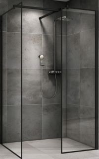 Душевая перегородка ABBER Immer Offen AG67129B 120см чёрный