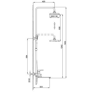 Душевая стойка Frap F2471 хром