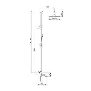 Душевая стойка Gappo G2491-3 с термостатом золотой сатин