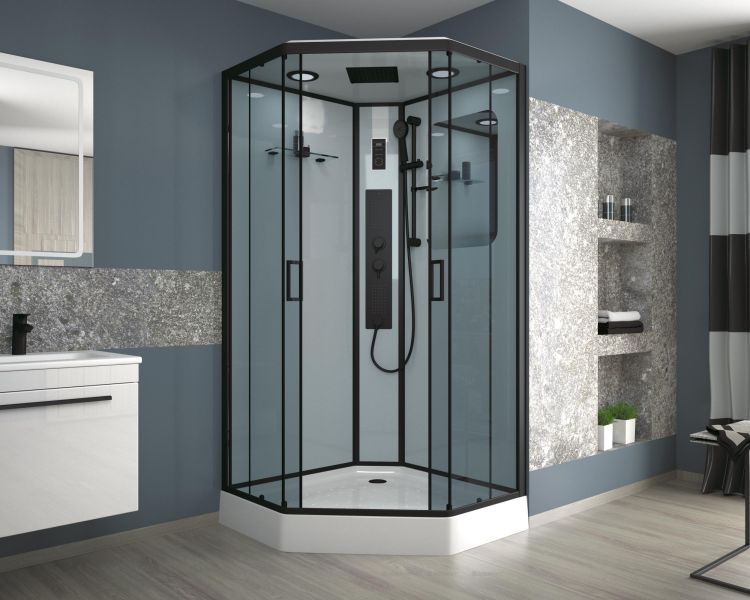 Душевая кабина Niagara NG-6902-01GD BLACK 100x100