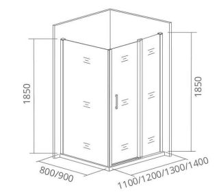 Боковая часть Good Door LATTE SP -80-G-WE стекло матовое