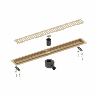 Душевой лоток Timo Drain System DS230108/17 80см с вставкой lines золото матовое